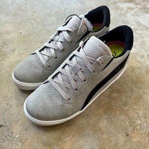 RYKA Viv Leather Lace Up Sneakers Animal Accent Grey Snake